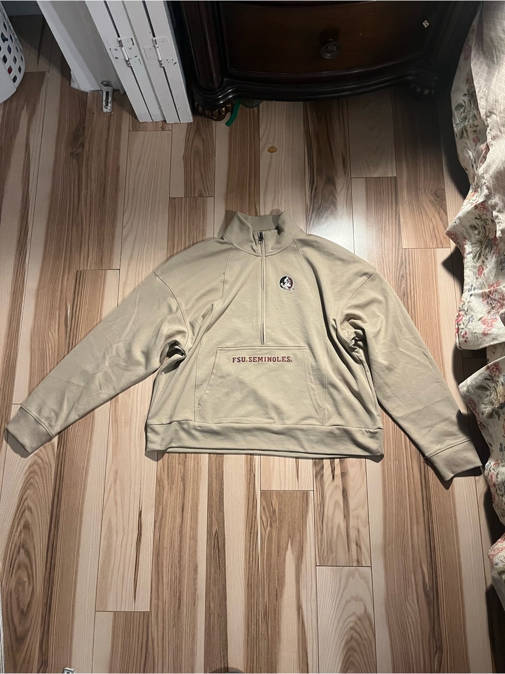 Champion FSU Seminoles Half-Zip Pullover - Khaki/Tan